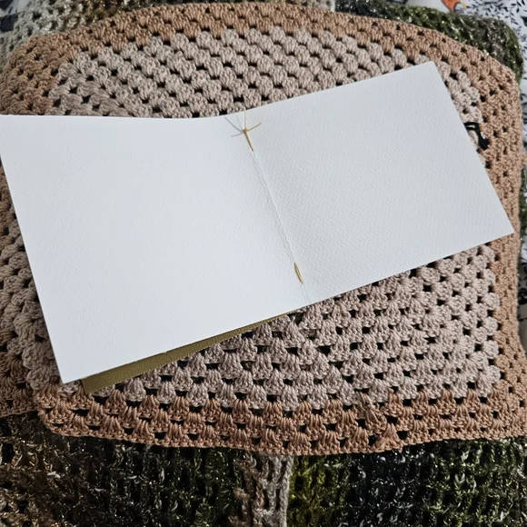 Brown Pleather Journal with Gold Button - Picture 4 of 4